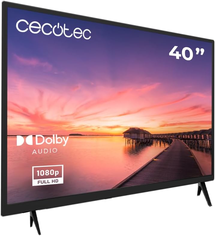 Televisor LED Cecotec 40 Pulgadas Full HD - Resolución 1080p - Dolby Audio - DVB T2 C S2 - HDMI x3 - USB x2 - Televisión LED Multimedia-Soviaialoft