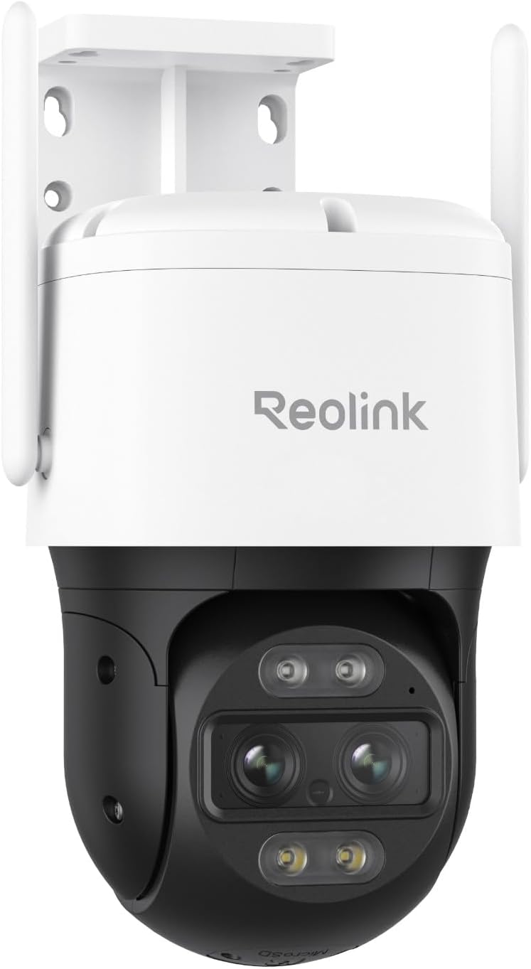 Cámara de Vigilancia WiFi Exterior 4K PTZ Reolink TrackMix - Doble Lente - Seguimiento Automático Inteligente - Zoom 6X - Visión Nocturna en Color - Detección de Personas Vehículos y Animales-Soviaialoft