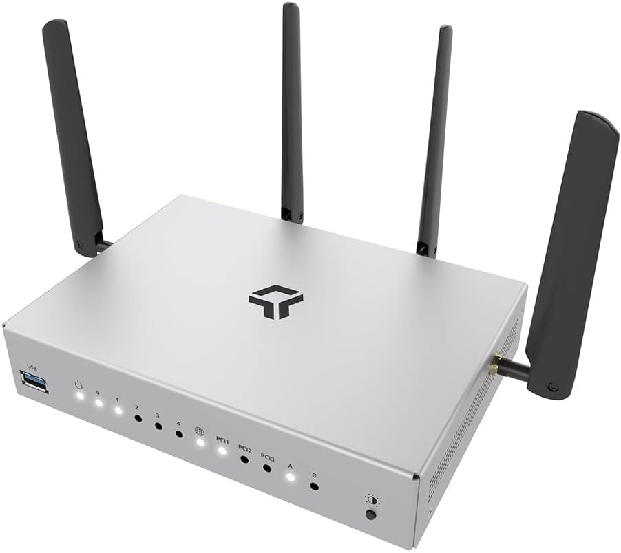 Turris Omnia WiFi 6 Router de Alto Rendimiento y Código Abierto - Doble Banda - Ethernet USB - Compatible con NAS Servidor y Redes Domésticas Avanzadas-Soviaialoft