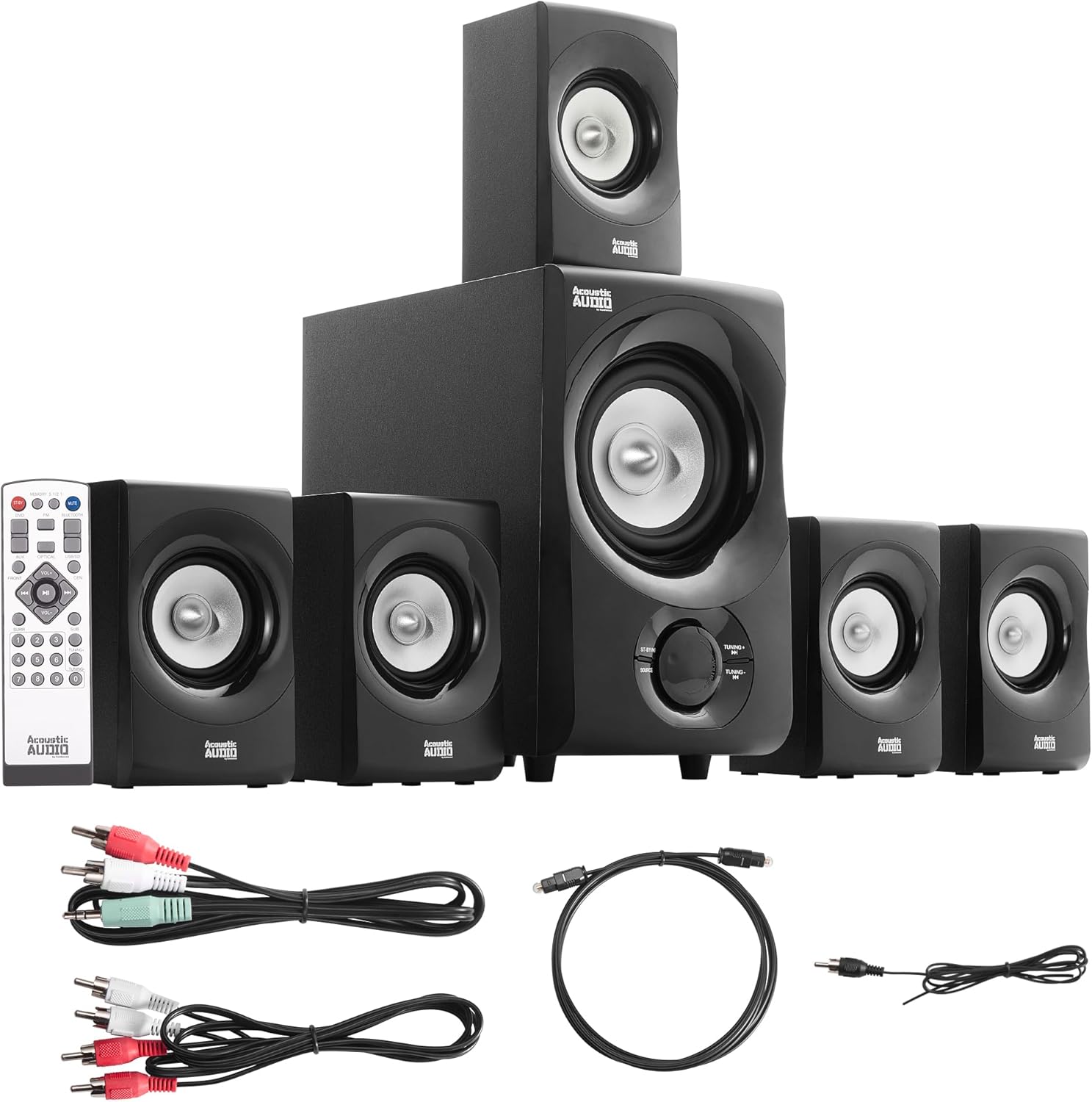 Sistema de Cine en Casa Acoustic Audio AA5171 - Sonido Envolvente 5.1 - Bluetooth Integrado - Potencia Máxima 700W - Entretenimiento Multimedia para Hogar-Soviaialoft