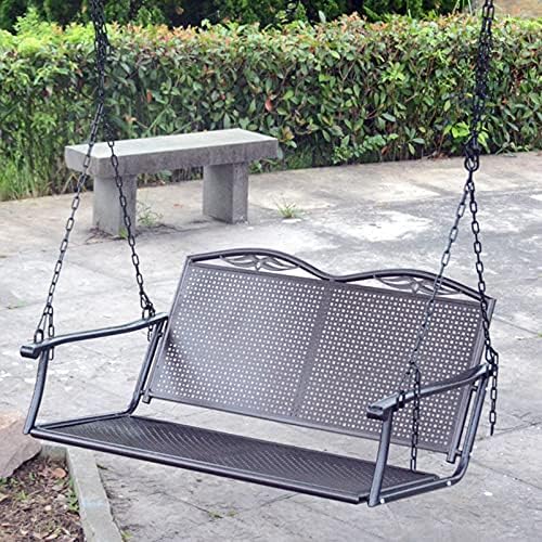 Silla Colgante de Ratán para Jardín y Balcón - Sillón Oscilante Suspendido para Patio Terraza y Zona de Relax Exterior-Soviaialoft