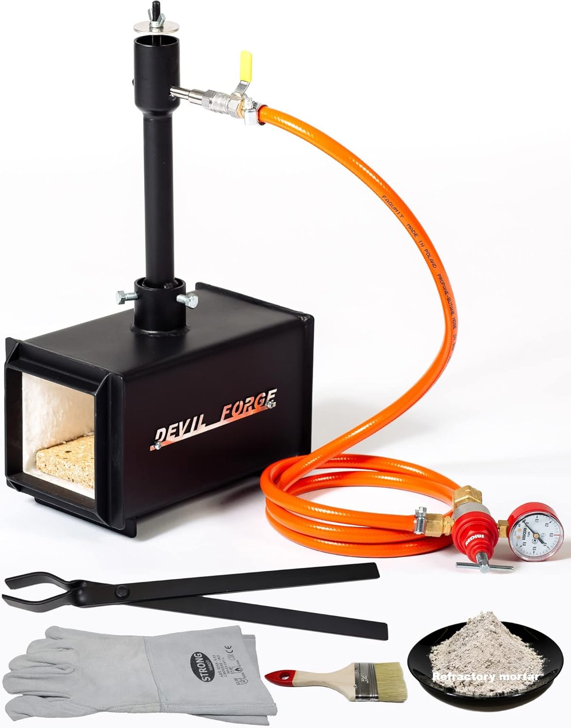 Fragua de gas DEVIL FORGE DFPROF1 - horno de forja 80000 BTU - acero aleado para cuchillería y herrería-Soviaialoft
