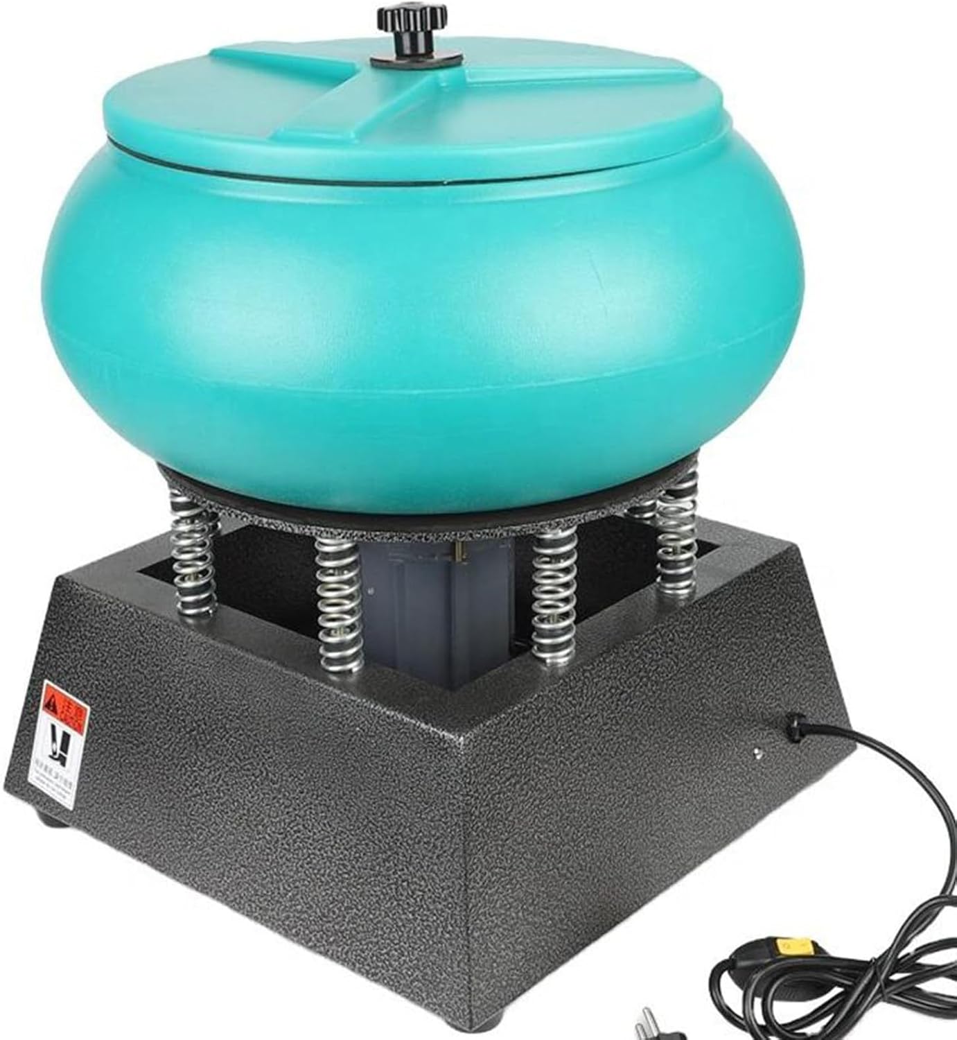 Pulidora vibratoria eléctrica L - tambor vibratorio 81217 pulgadas - máquina de rectificado para piezas metálicas pequeñas-Soviaialoft