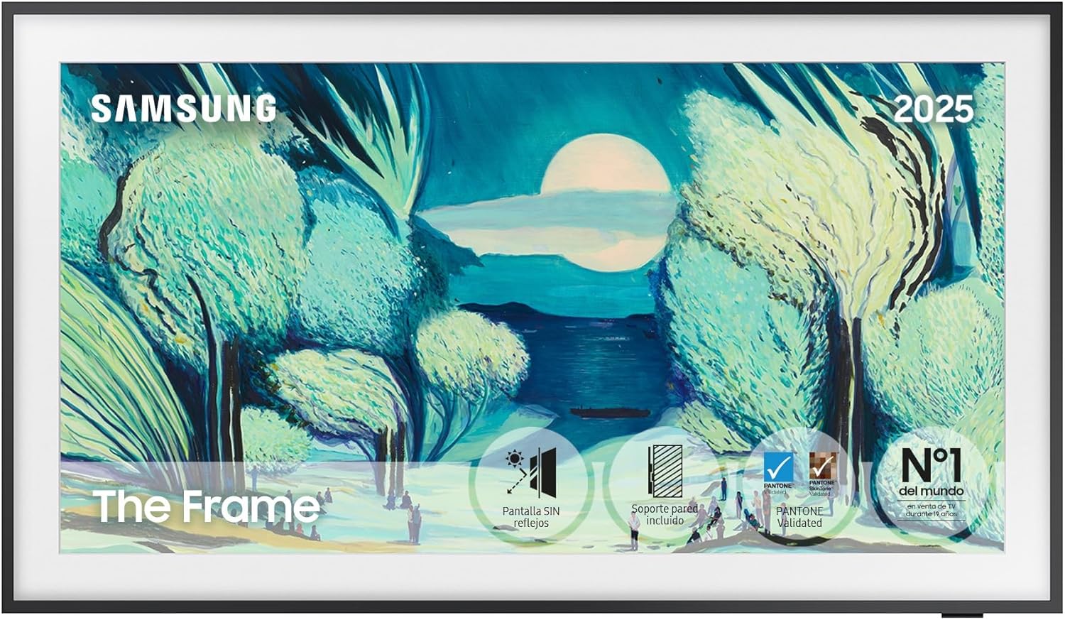 Samsung TV 50 Pulgadas The Frame LS03F 4K Smart TV Modo Arte Quantum Dot One Connect Marcos Intercambiables-Soviaialoft