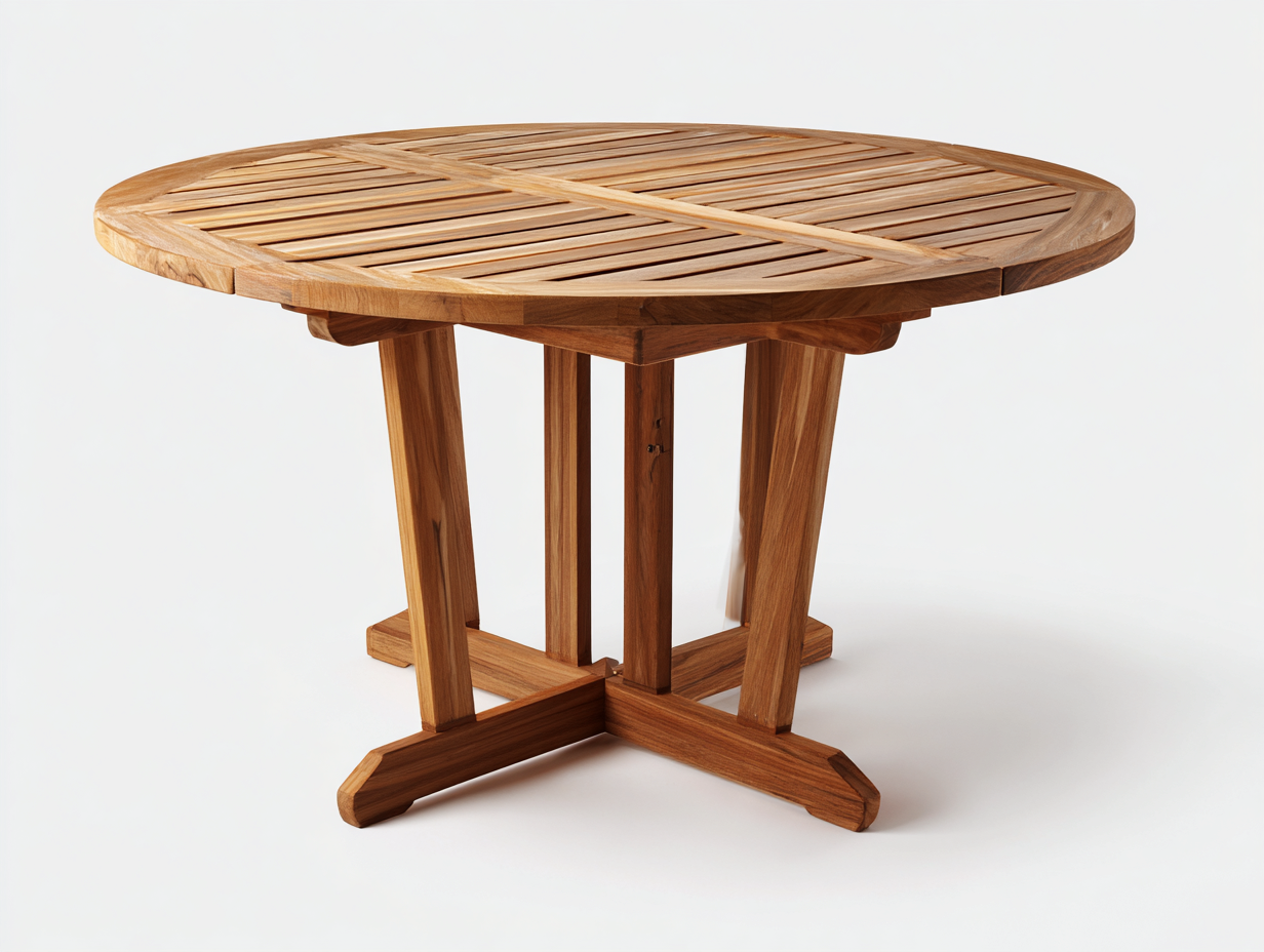 Mesa de jardín madera 100x100x75 cm - marrón - diseño clásico exterior-Soviaialoft