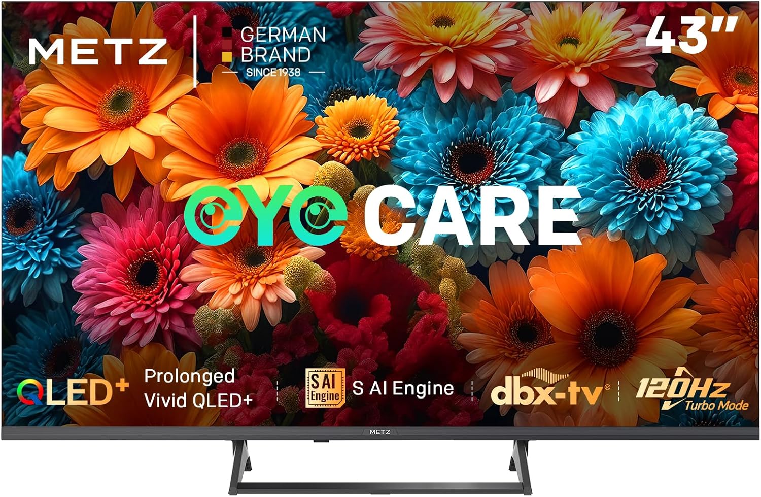 Metz 43 Pulgadas MQF7500Z QLED 4K Google TV HDR10 Dolby Vision Atmos 120Hz Game Hub AI TV-Soviaialoft