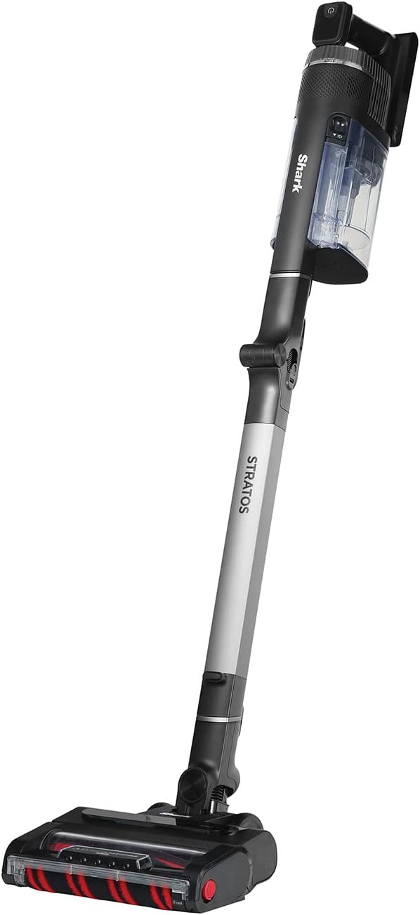 Shark Stratos Aspiradora Sin Cable - 120 Minutos de Autonomía con 2 Baterías - Anti Hair Wrap - Clean Sense IQ - Aspiradora para Alfombras Suelos Duros Tapicería y Mascotas - IZ420EUT-Soviaialoft