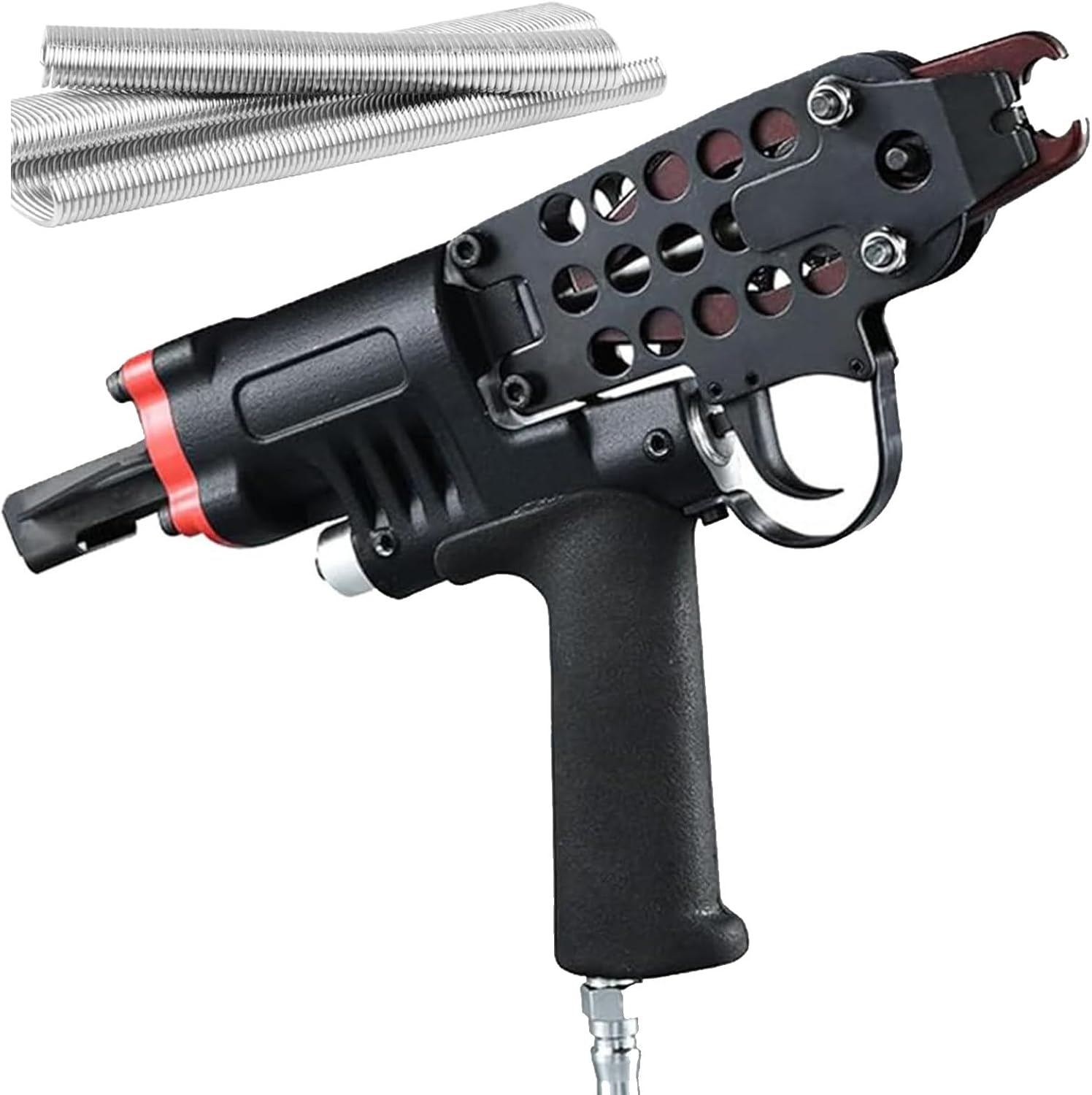 Grapadora neumática para anillos cerdo SC760 - pistola de amarre para varillas y refuerzo - tenazas para anillos C-Soviaialoft