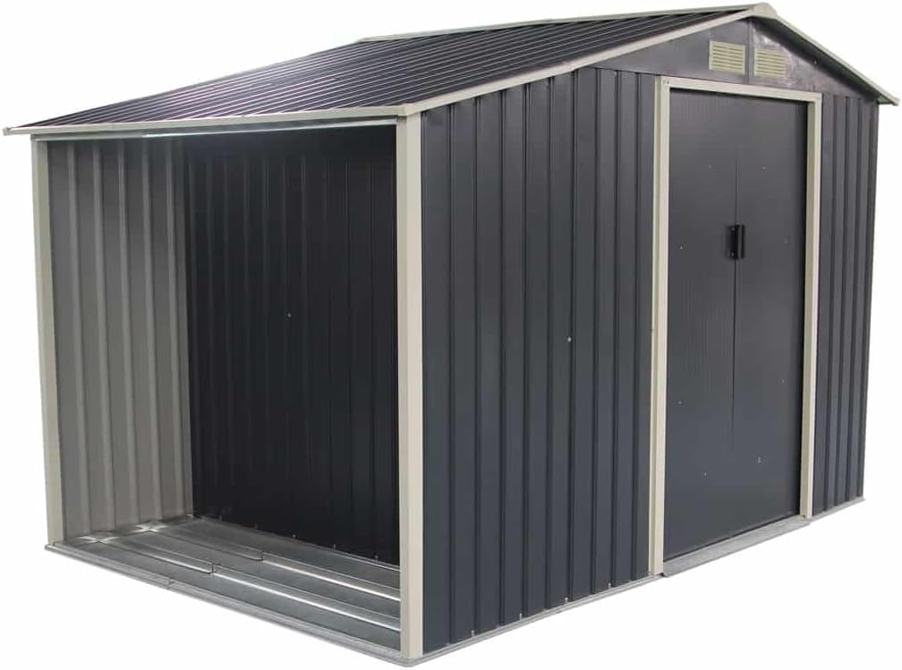 Caseta Metálica de Jardín 3,53 m2 con Estructura de Acero Resistente - Cobertizo Exterior para Herramientas y Almacenamiento Modelo Toronto-Soviaialoft