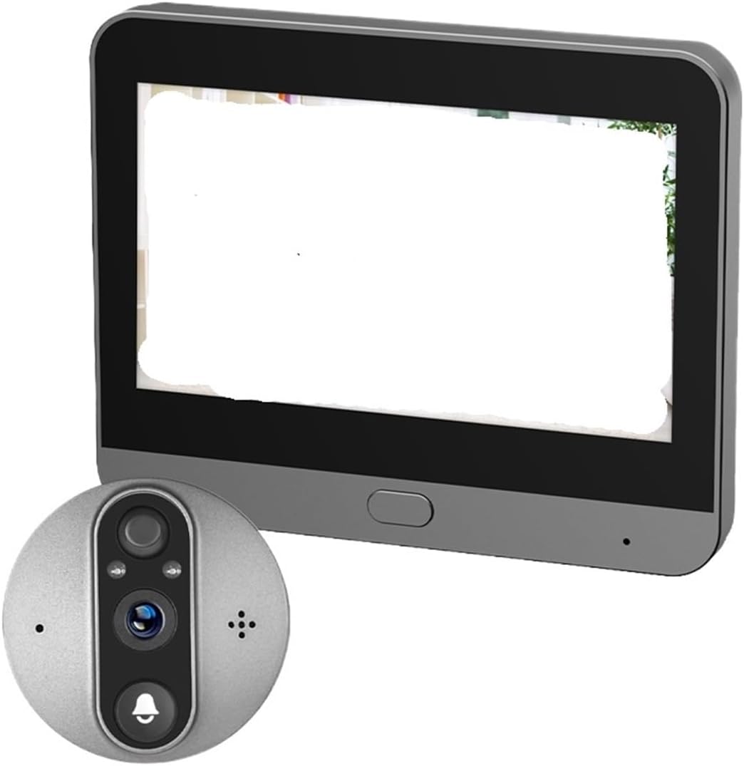 Timbre Digital con Sensor PIR y Pantalla de 4,3 Pulgadas - Visor Digital Inteligente para Control de Accesos-Soviaialoft