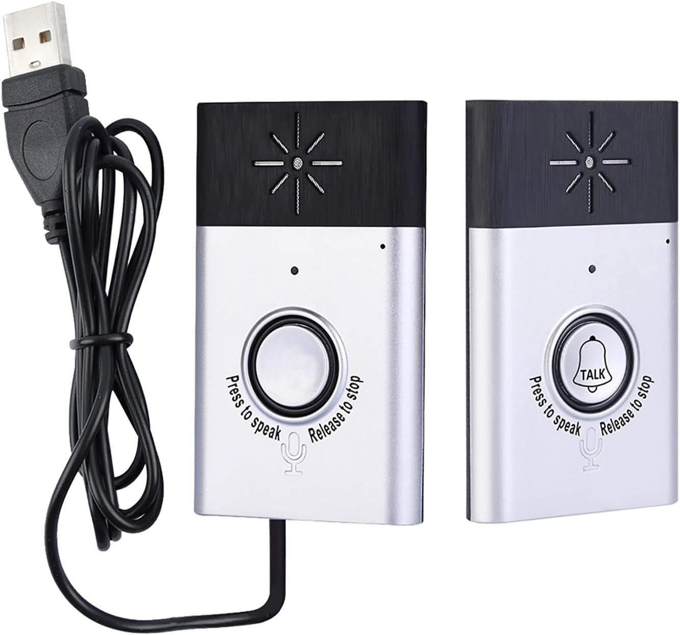 Timbre con Intercomunicador de Voz Bidireccional - Unidad Exterior e Interior Incluidas - Sistema de Comunicación para Hogar-Soviaialoft