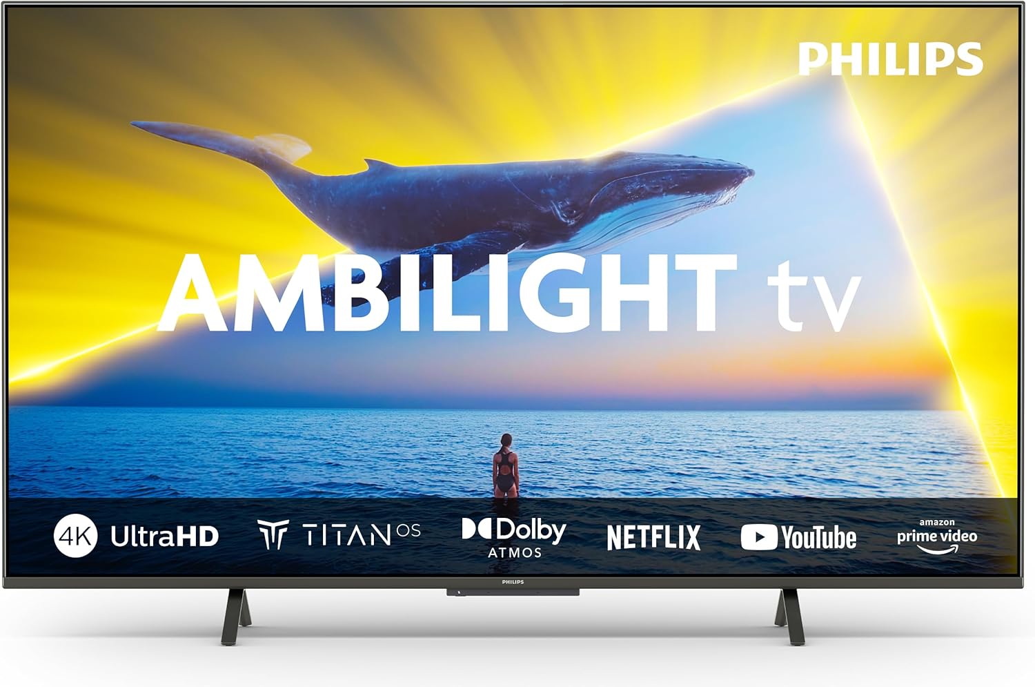 Philips Ambilight Smart TV 55 Pulgadas 4K UHD - Titan OS - Dolby Atmos - Pixel Precise Ultra HD - Alexa y Google Assistant-Soviaialoft