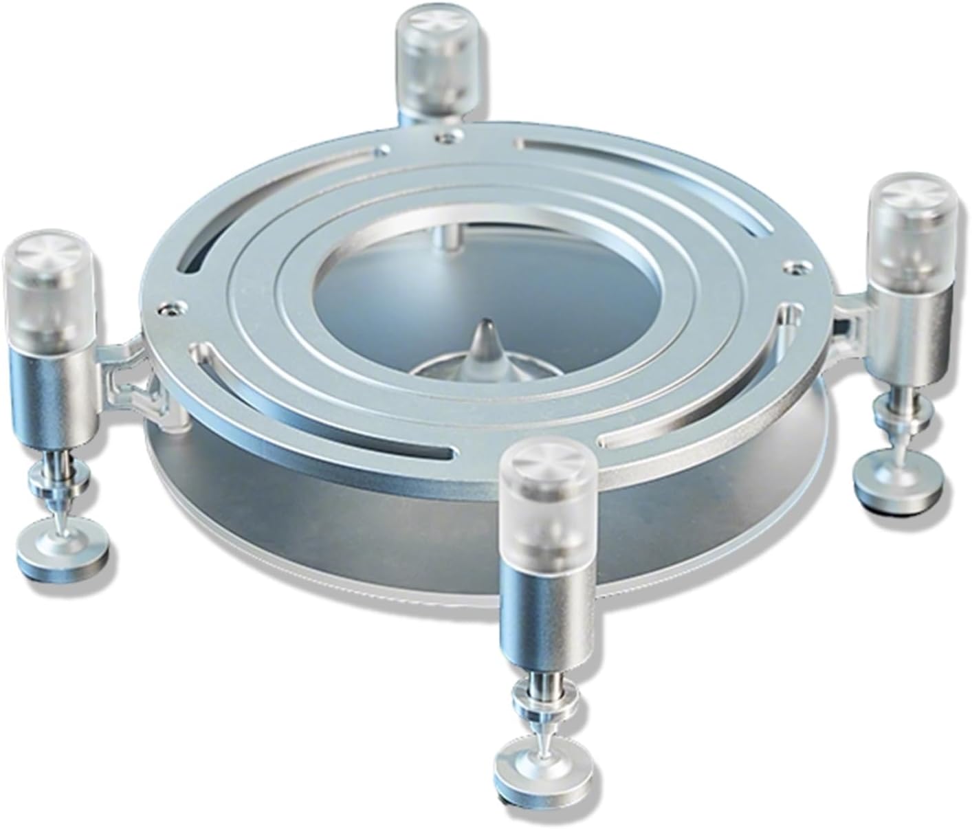 Soporte de Altavoz de Escritorio de Metal - Elevación de 8 cm - Capacidad de Carga de 6 kg - Reducción de Resonancias - Para Hogar Oficina y Sala KTV-Soviaialoft