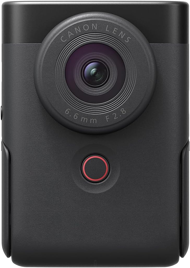 Canon PowerShot V10 Starter Kit - Cámara Vlogging 4K - Sensor CMOS 20.9 MP - Objetivo 19 mm - Pantalla Táctil Variable - WiFi Bluetooth USB-C - Incluye Tarjeta 64 GB-Soviaialoft