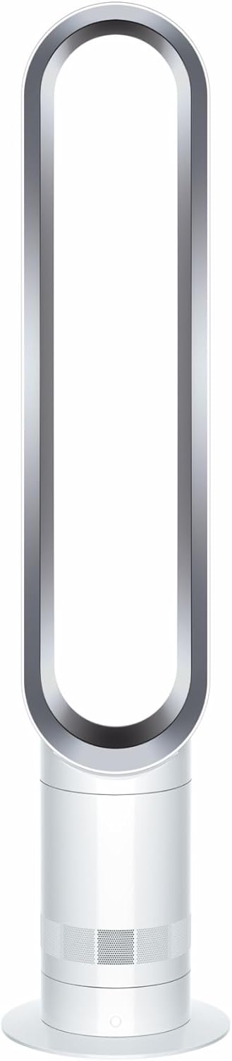 Dyson Cool AM07 Ventilador de Torre Sin Aspas - Tecnología Air Multiplier - Circulación Potente de Aire para Hogar y Sala de Estar - Blanco y Plata-Soviaialoft