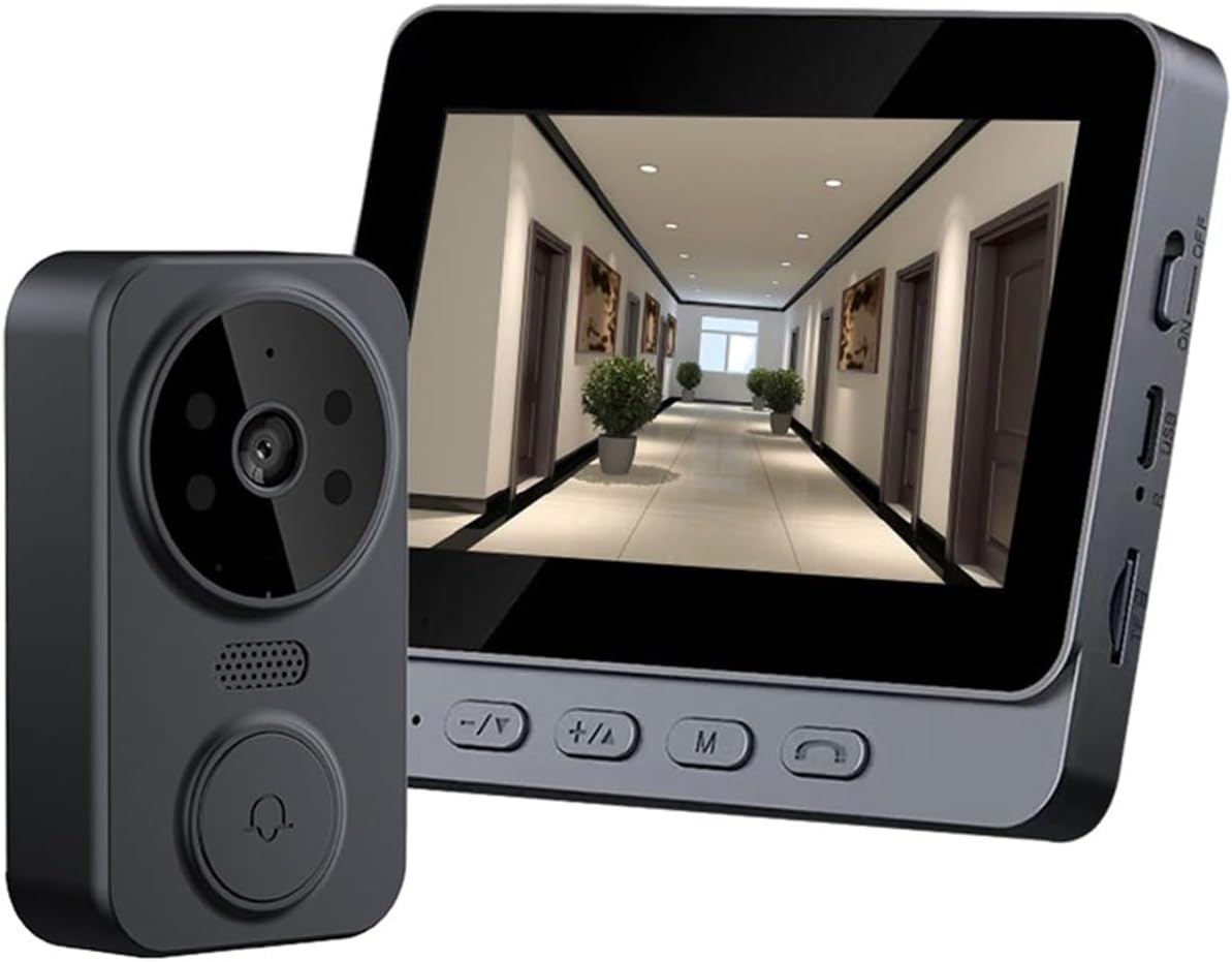 Videoportero Inteligente con Pantalla IPS HD de 4,3 Pulgadas - Intercomunicador Bidireccional para Viviendas y Oficinas-Soviaialoft