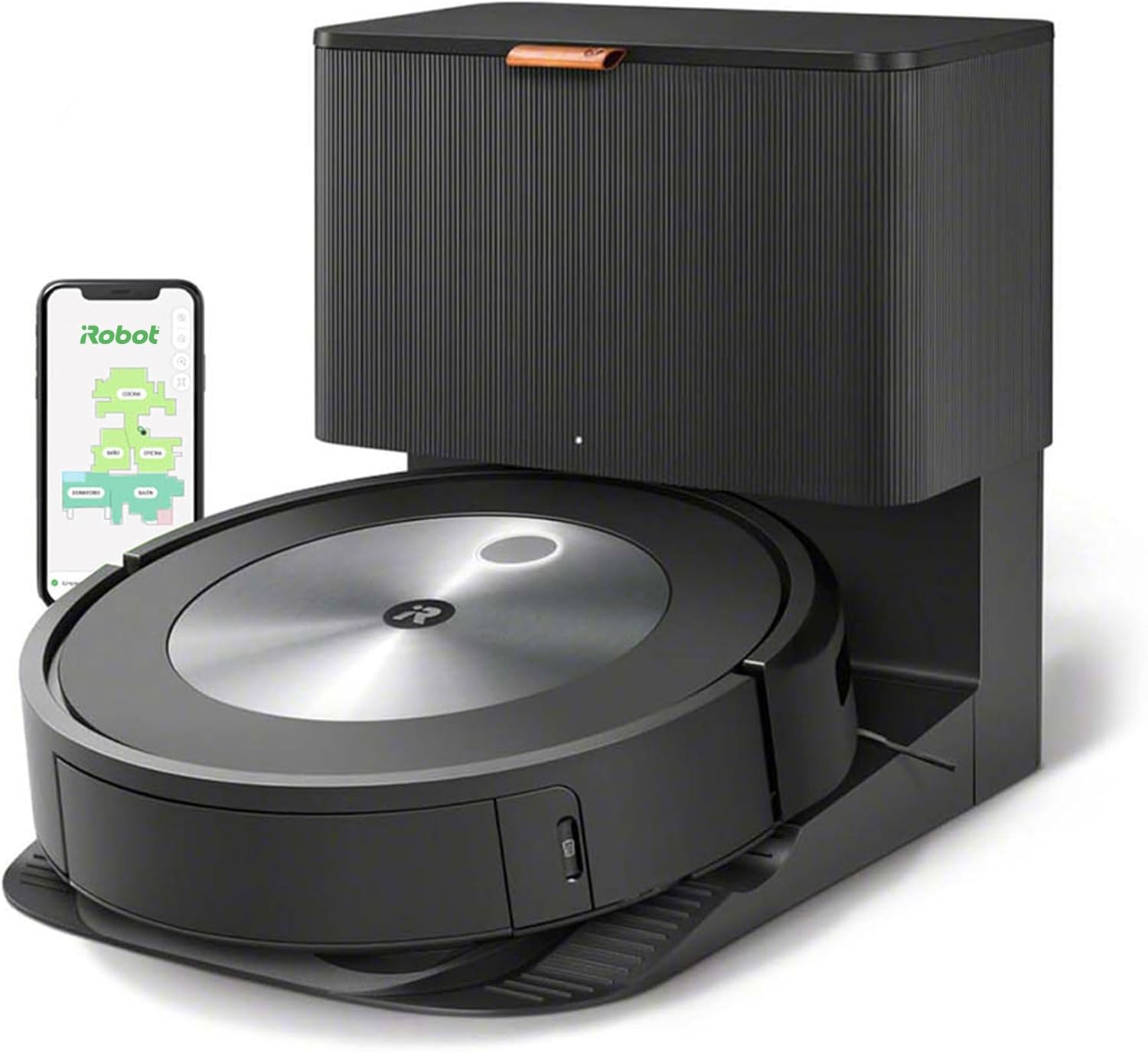 Robot Aspirador Inteligente iRobot Roomba j7+ - Vaciado Automático - WiFi - Doble Cepillo de Goma Multisuperficie - Ideal para Mascotas - Mapeo Inteligente - Negro-Soviaialoft
