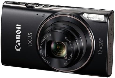 Canon IXUS 285 HS - Cámara Compacta Digital 20.2 MP - Zoom Óptico 12X - Vídeo Full HD - WiFi y NFC - Pantalla de 3 Pulgadas - Cámara de Viaje Compacta Negra-Soviaialoft