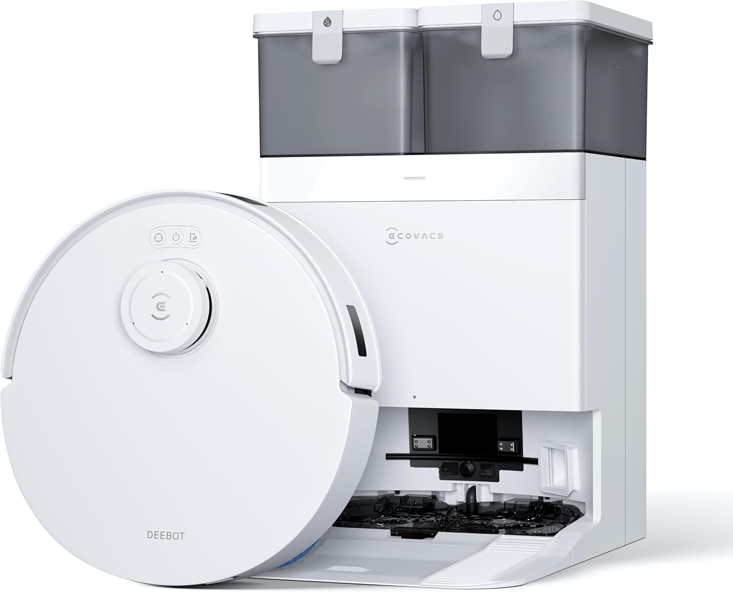 Robot Aspirador y Fregasuelos ECOVACS DEEBOT T30C Pro Omni Gen 2 - 15400Pa - Autovaciado - Fregado Automático - Secado Térmico - 200 Minutos - Blanco-Soviaialoft