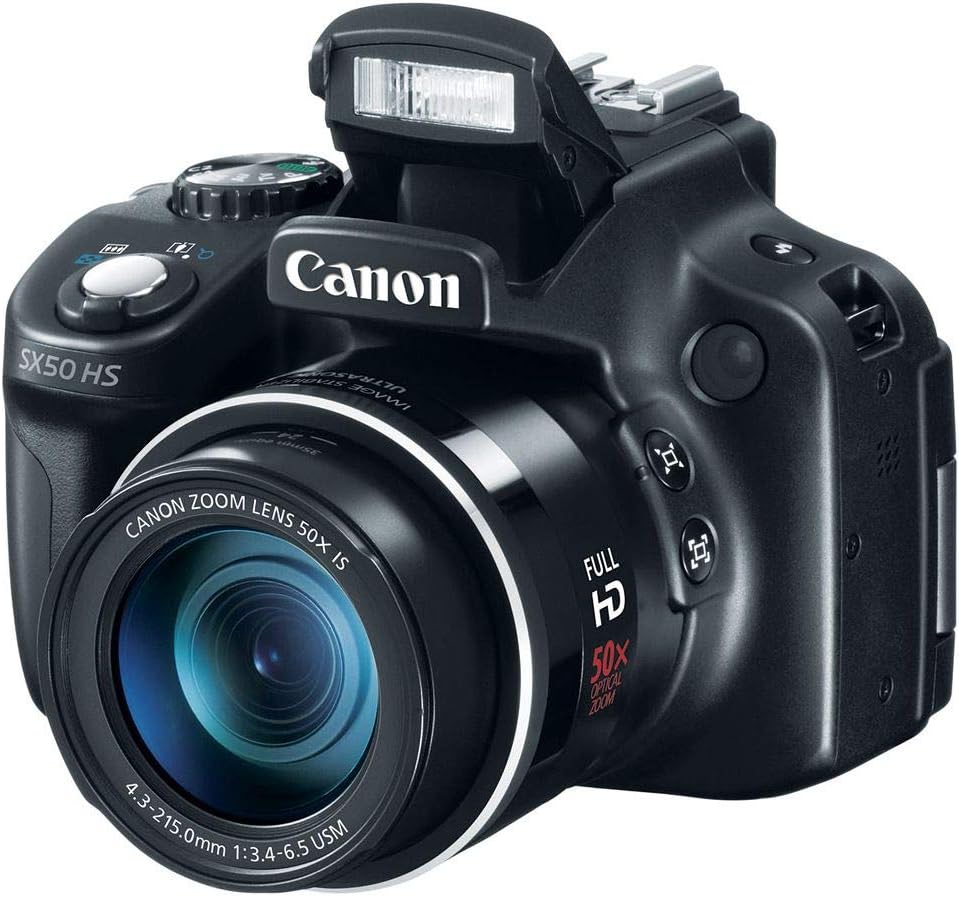 Canon PowerShot SX50 HS - Cámara Compacta 12,8 MP - Zoom Óptico 50x - Pantalla de 3 Pulgadas - Estabilización Óptica-Soviaialoft
