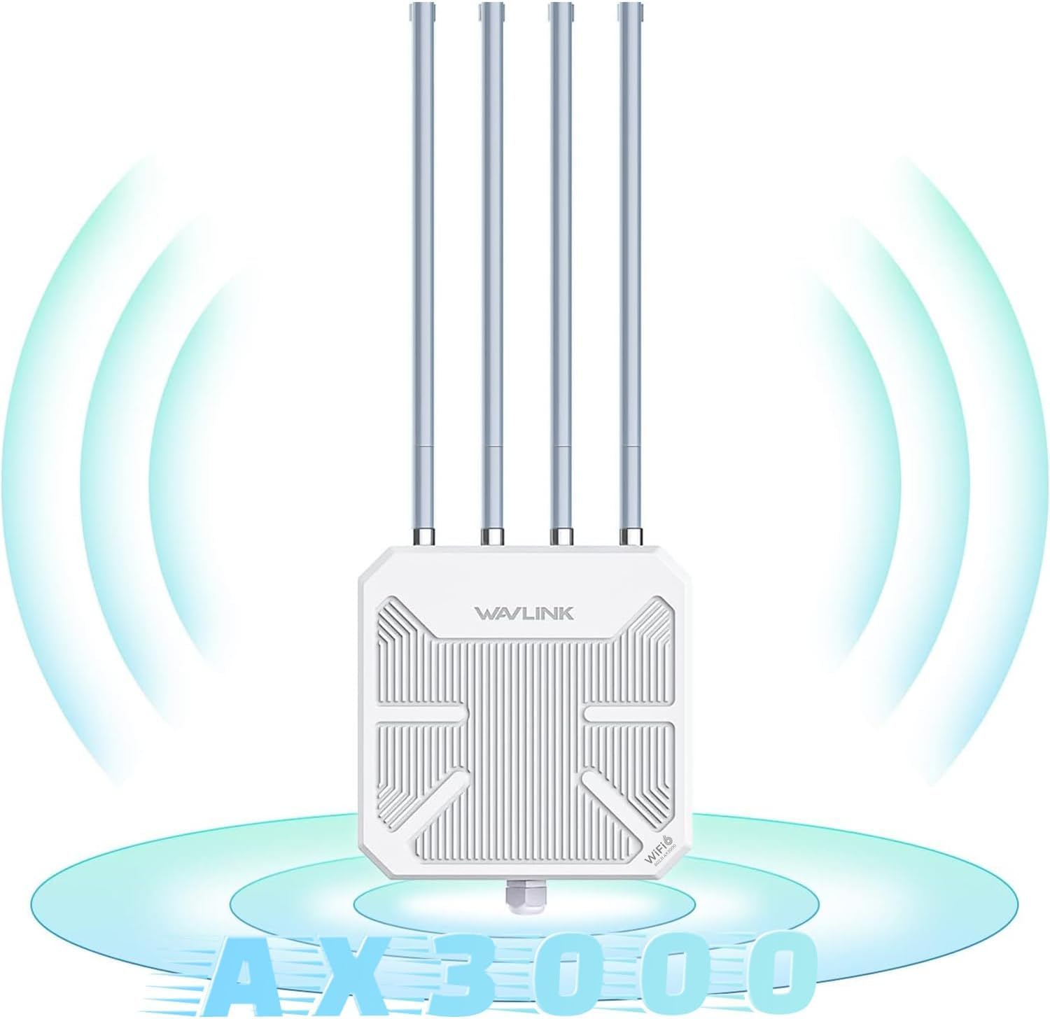 Repetidor WiFi exterior WAVLINK AX3000 - WiFi 6 doble banda largo alcance PoE para grandes espacios-Soviaialoft