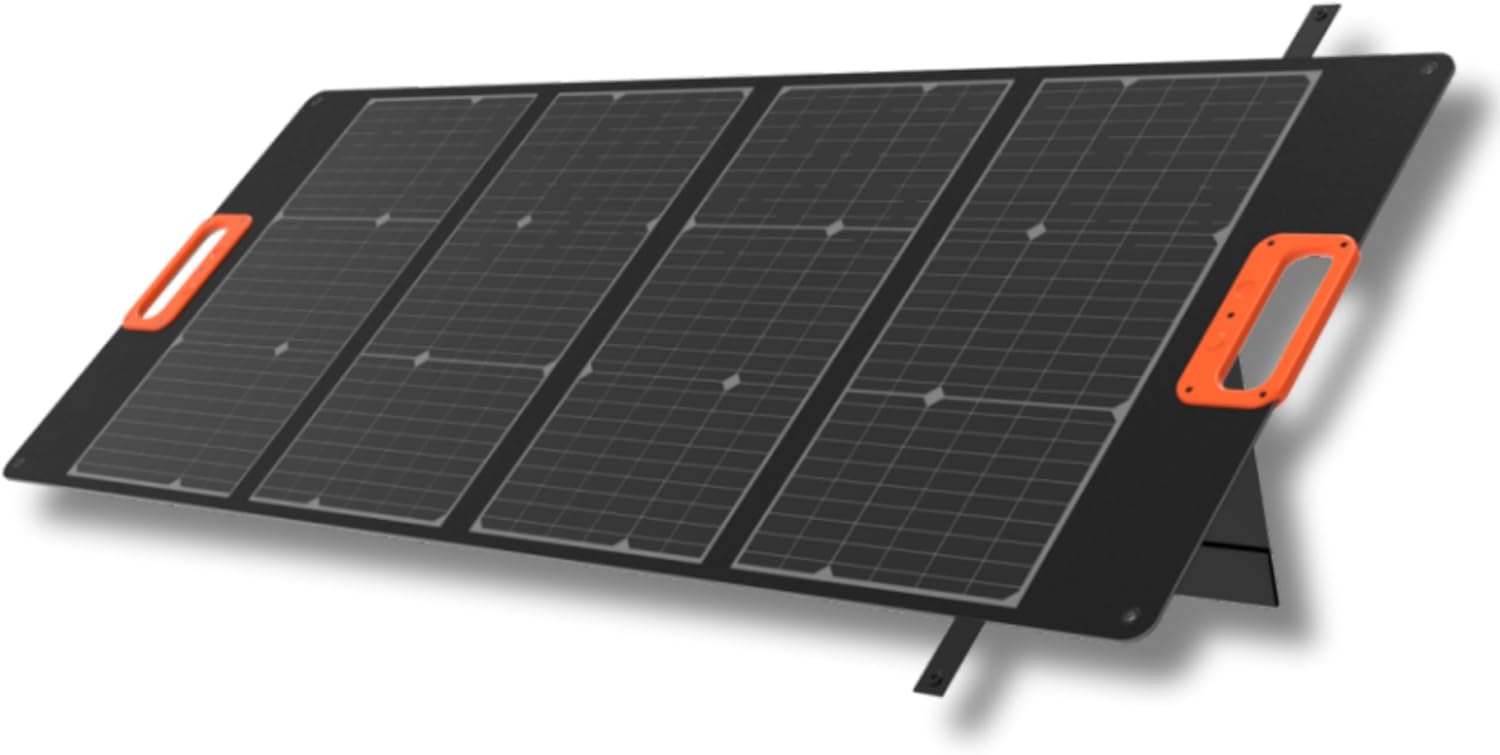 Yard Force LX SPP10 - Panel Solar Portátil Plegable 100W IP65 - Cargador Solar con USB Tipo C para Estaciones de Energía y Camping al Aire Libre-Soviaialoft