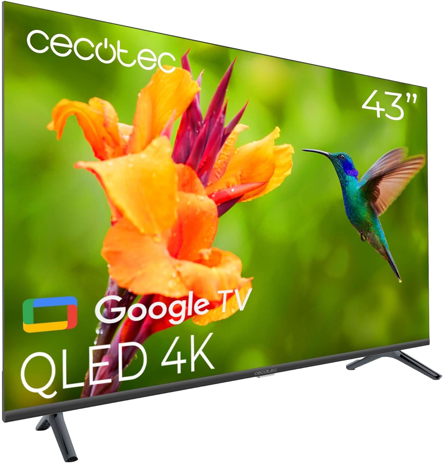 Cecotec Smart TV 43 Pulgadas QLED 4K UHD Google TV Dolby Vision Atmos HDMI 2.1 VRR-Soviaialoft
