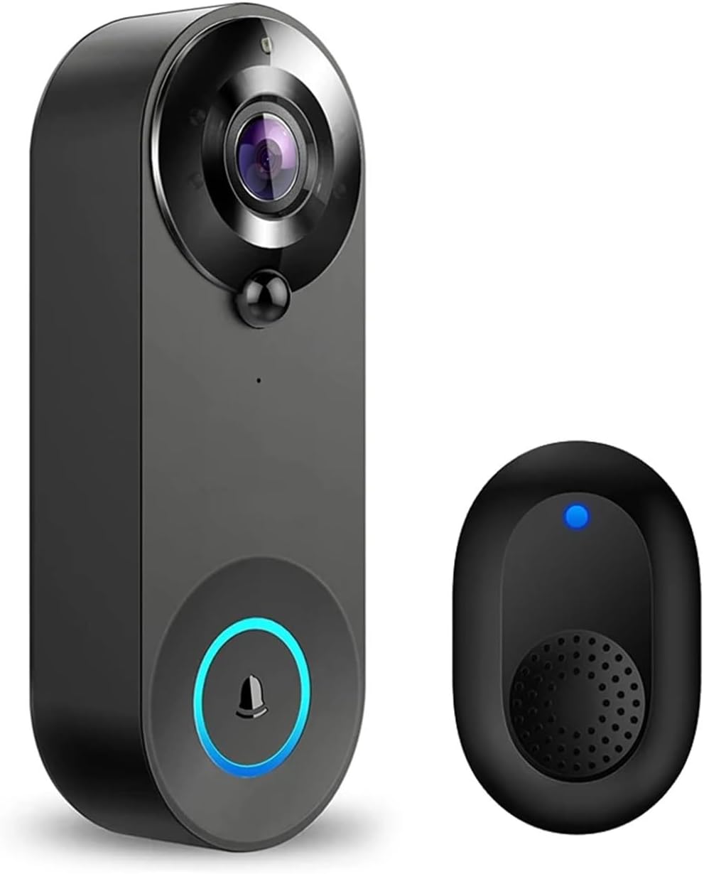 Timbre Inteligente con Vídeo y Audio Bidireccional - Micrófono y Altavoz Integrados - Videoportero Digital para Seguridad Residencial-Soviaialoft