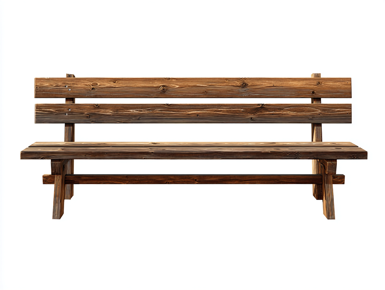 Bancos de jardín de madera 150x60x85 cm marrón diseño rústico para exterior-Soviaialoft