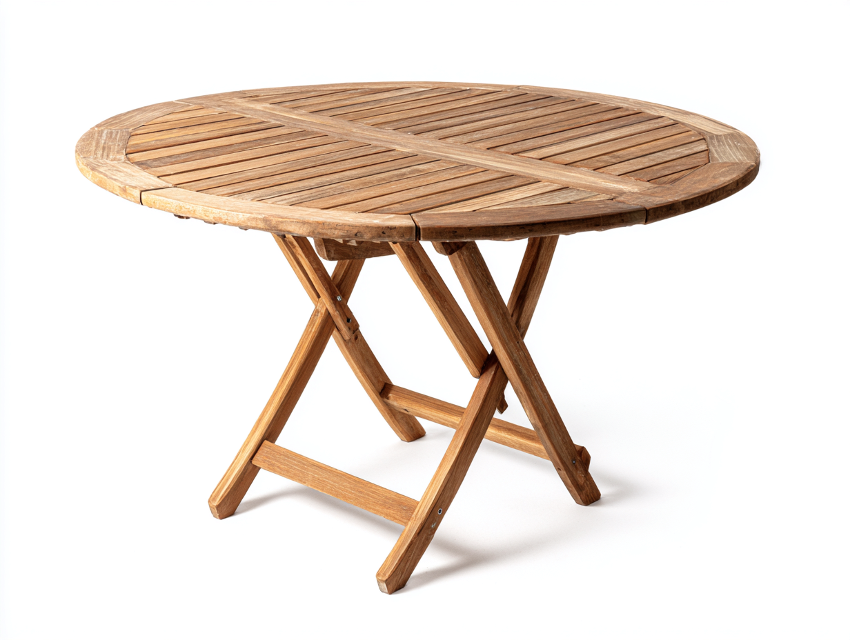 Mesas de jardín madera plegable 100x100x75 cm - marrón - diseño práctico-Soviaialoft