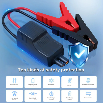 【POVASEE】 Arrancador portátil todo en uno de 6000 A/24000 mAh con batería externa de 12 V y compresor de aire de 150 PSI para arranque de coche e inflado de neumáticos. Pantalla LCD inteligente.