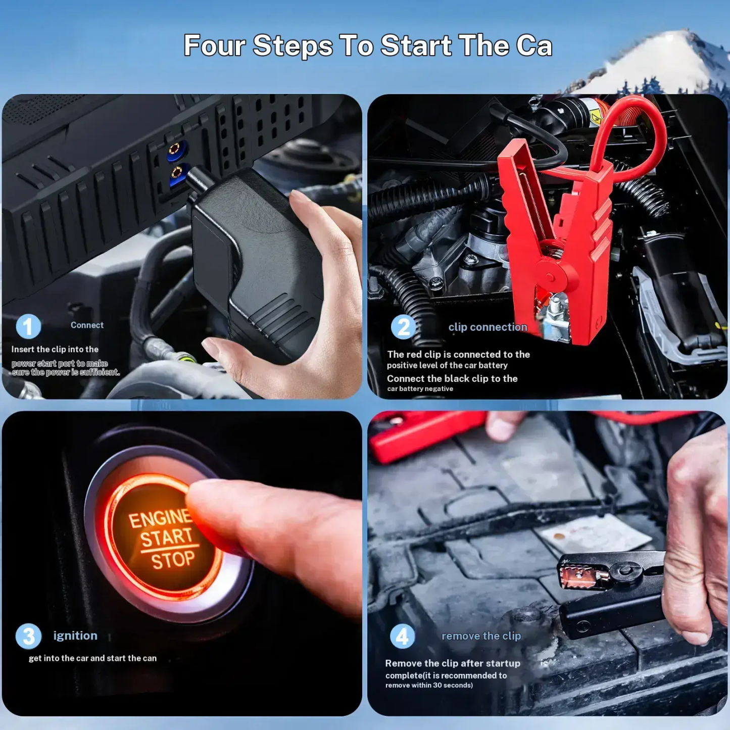 【POVASEE】 Arrancador portátil todo en uno de 6000 A/24000 mAh con batería externa de 12 V y compresor de aire de 150 PSI para arranque de coche e inflado de neumáticos. Pantalla LCD inteligente.