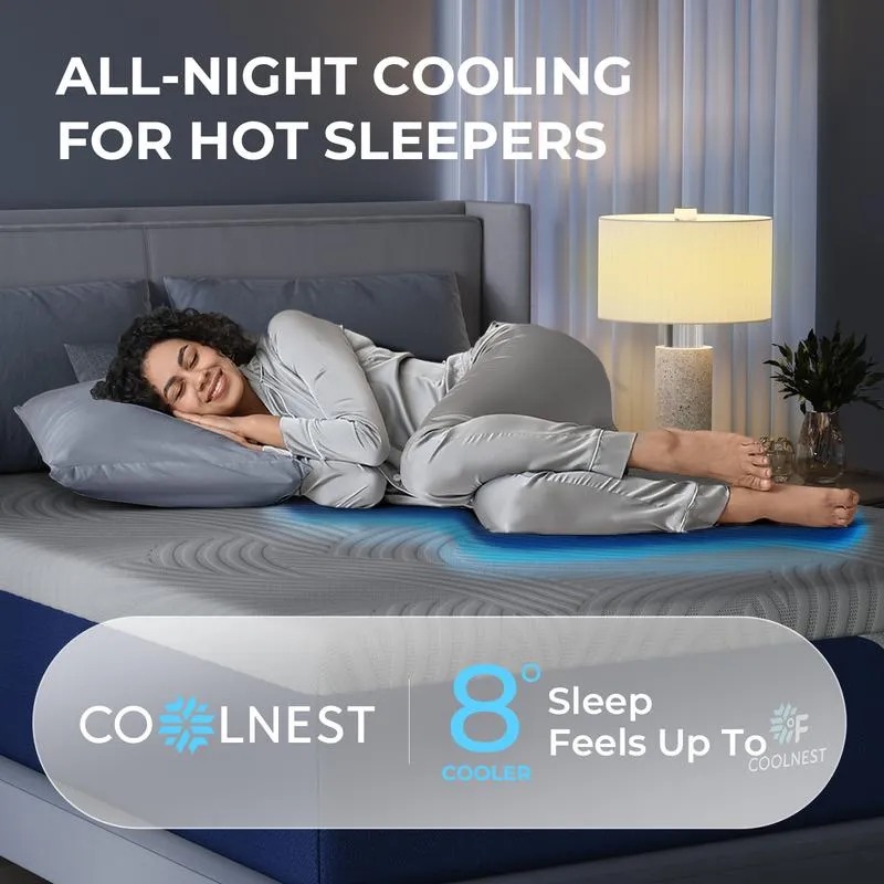 Weightless Cooling Mattress for Heavy Users - 5-Zone Support & 8°C Cooler\",Fiberglass-Free Sleep Experience Temperature Regulation, DealsForYouDays