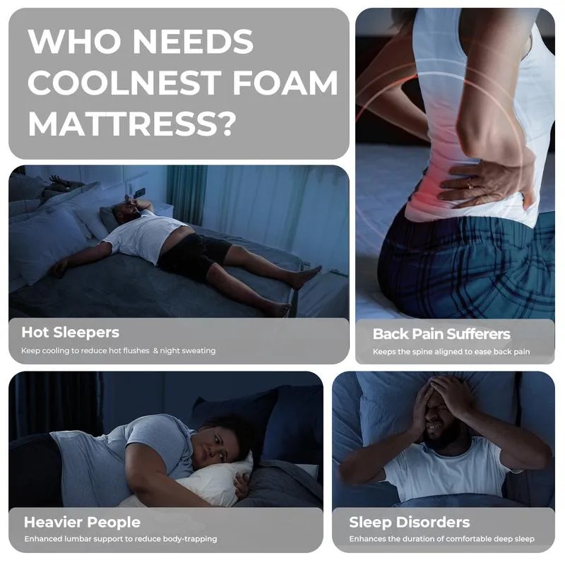 Weightless Cooling Mattress for Heavy Users - 5-Zone Support & 8°C Cooler\",Fiberglass-Free Sleep Experience Temperature Regulation, DealsForYouDays