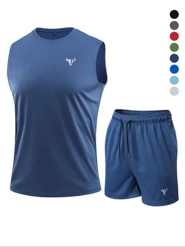 Conjunto deportivo de verano para hombre, paquete de 6 piezas, ropa deportiva ligera con compresión, camiseta de entrenamiento, top sin mangas reflectante, poliéster transpirable, ideal para gimnasio, correr, ciclismo, baloncesto y en casa, outfit activo