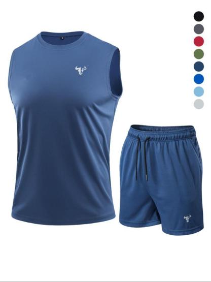 Conjunto deportivo de verano para hombre, paquete de 6 piezas, ropa deportiva ligera con compresión, camiseta de entrenamiento, top sin mangas reflectante, poliéster transpirable, ideal para gimnasio, correr, ciclismo, baloncesto y en casa, outfit activo