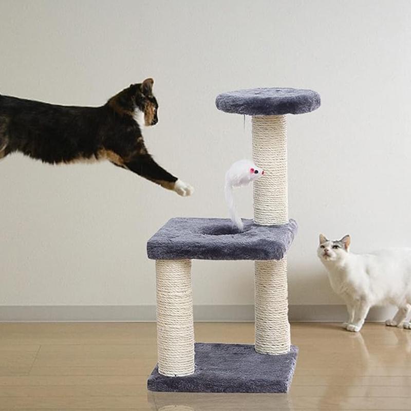 Juguete De Salto Para Gatos Con Estructura Escalada Sisal
