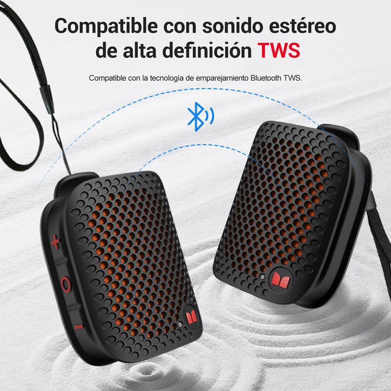 MONSTER altavoz Bluetooth portátil magnético, sonido estéreo HiFi con graves potentes, Bluetooth 6.0, emparejamiento estéreo TWS, resistente al agua IPX7, mini altavoz inalámbrico con batería de larga duración para viajes, camping, exteriores y fiestas – 