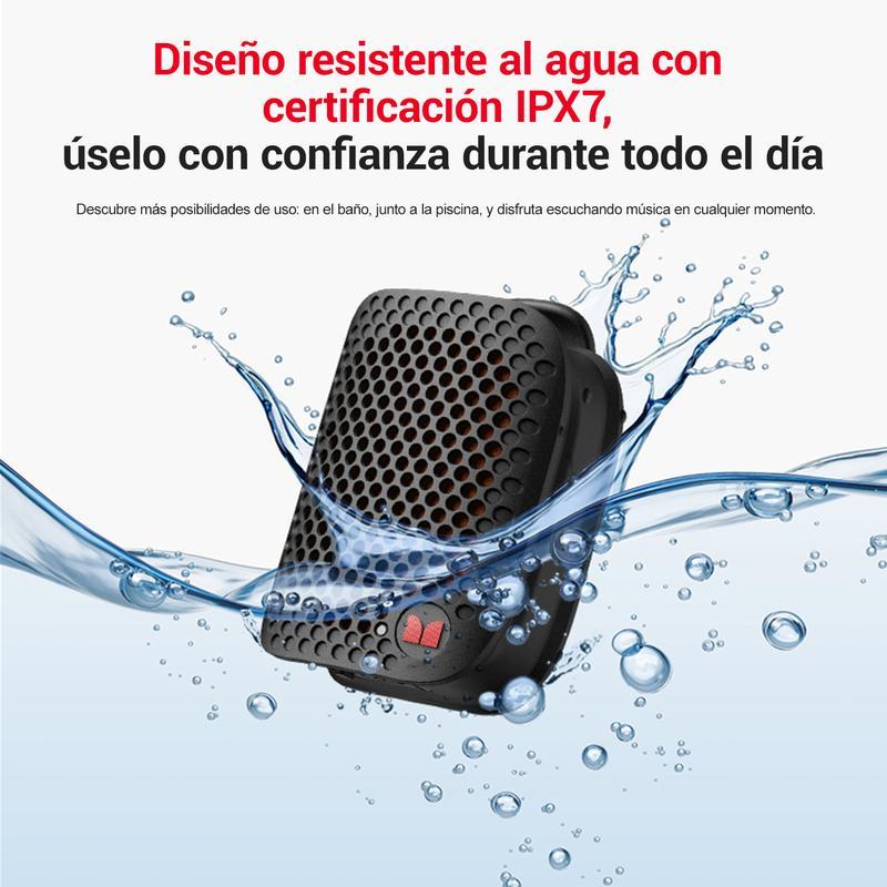 MONSTER altavoz Bluetooth portátil magnético, sonido estéreo HiFi con graves potentes, Bluetooth 6.0, emparejamiento estéreo TWS, resistente al agua IPX7, mini altavoz inalámbrico con batería de larga duración para viajes, camping, exteriores y fiestas – 