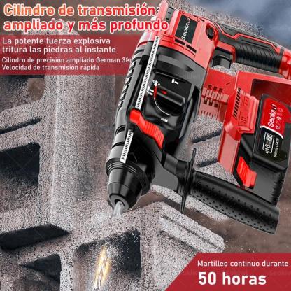 Juego de 4 piezas de taladro percutor rotatorio, amoladora angular, taladro eléctrico y llave inglesa, juego de herramientas, regalo para hombres
