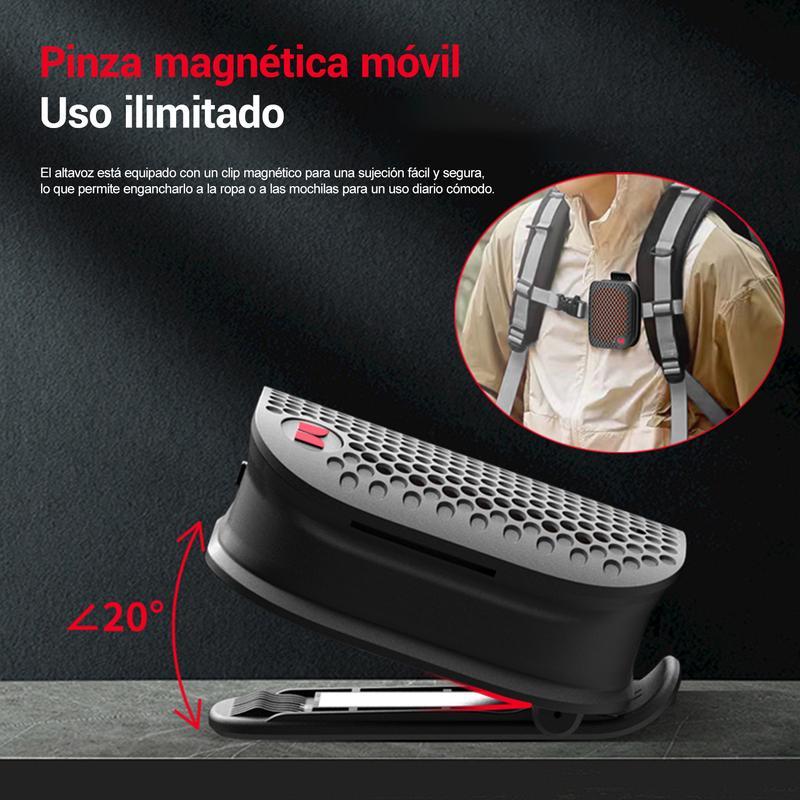 MONSTER altavoz Bluetooth portátil magnético, sonido estéreo HiFi con graves potentes, Bluetooth 6.0, emparejamiento estéreo TWS, resistente al agua IPX7, mini altavoz inalámbrico con batería de larga duración para viajes, camping, exteriores y fiestas – 