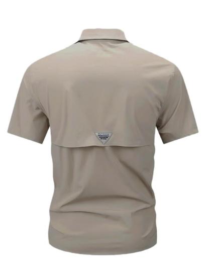 （Juego de 3 piezas）Camisa de trabajo para hombre de verano de manga corta y secado rápido, táctica para exteriores con múltiples bolsillos, transpirable con protección solar y diseño de malla en la espalda