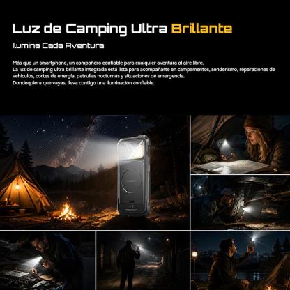 Cubot Kingkong Dura Robusto Dual Sim 128/256 Gb Negro 8/12 Gb Ram (ampliable Hasta 20 Gb) 2 Baterías Extraíbles de 5000 mAh + Cargador de Baterías Android 16  A