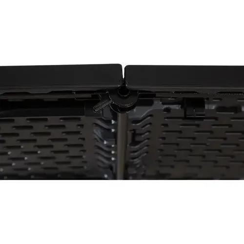 Set de 2 Mesas Plegables Negras 180 cm Portátiles