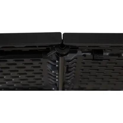 Set de 2 Mesas Plegables Negras 180 cm Portátiles