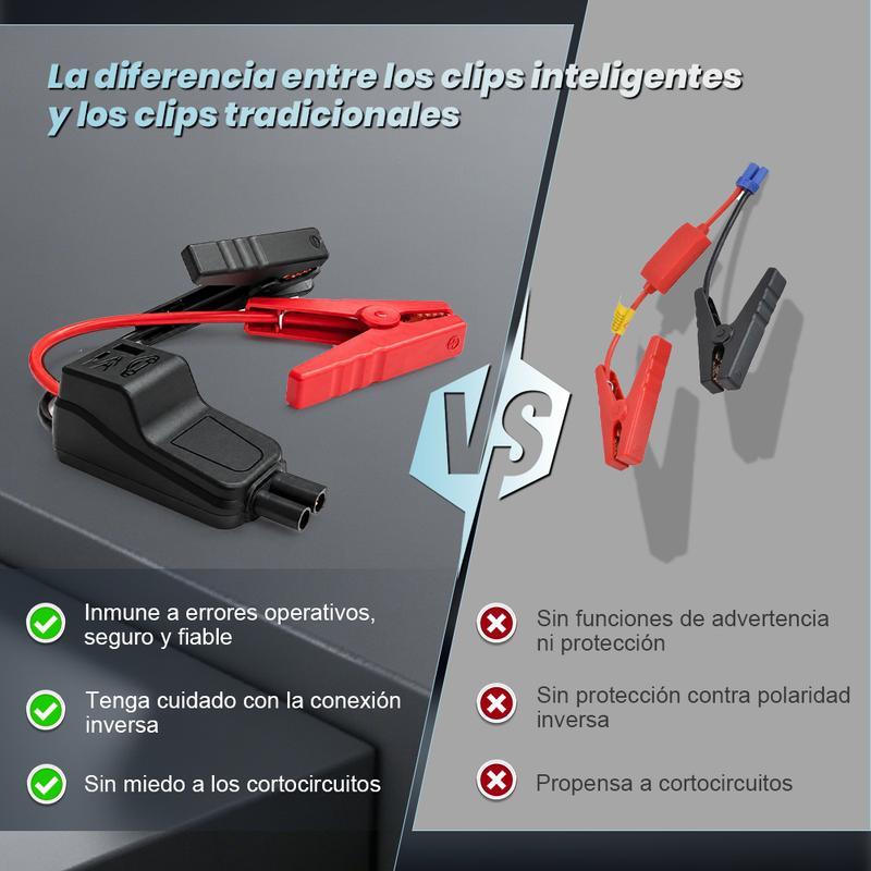 Arrancador de Batería Portátil 15000mAh con Compresor de Aire 150PSI para Auto, Moto y Emergencias