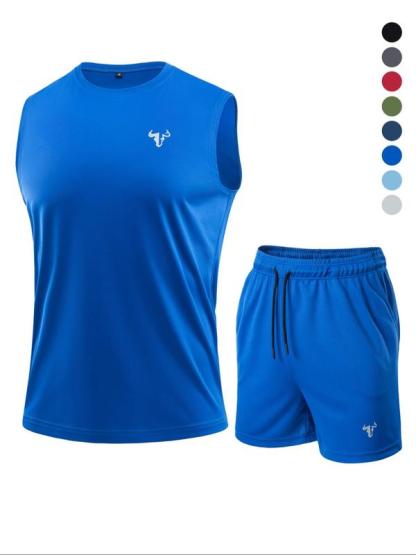 Conjunto deportivo de verano para hombre, paquete de 6 piezas, ropa deportiva ligera con compresión, camiseta de entrenamiento, top sin mangas reflectante, poliéster transpirable, ideal para gimnasio, correr, ciclismo, baloncesto y en casa, outfit activo