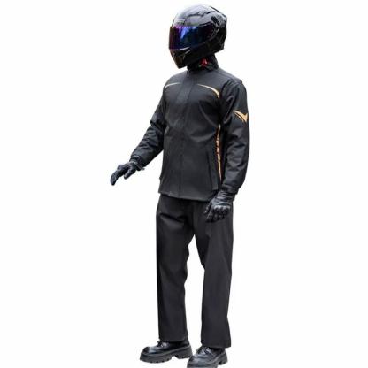 Traje de lluvia impermeable para moto, resistente y reflectante, ideal para protección total contra la lluvia intensa, diseño cómodo, portátil y ligero con capucha desmontable, perfecto para motociclistas, ciclistas y actividades al aire libre, mejora tu 