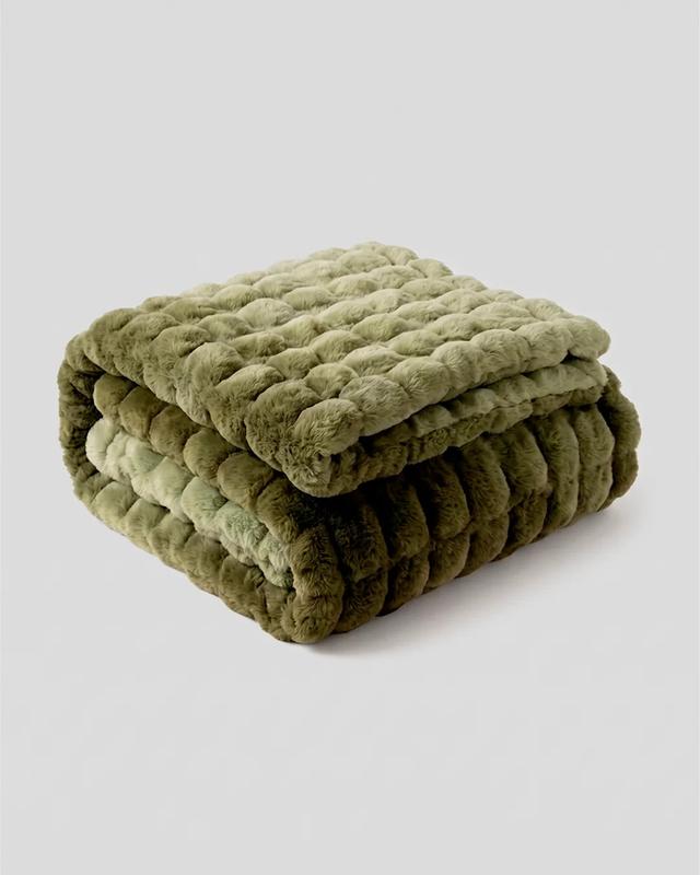 Manta Bubble Hug Blanket Textura Tridimensional y Fibras Ultrasuaves para Un Confort Único y Diseño Moderno