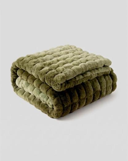 Manta Bubble Hug Blanket Textura Tridimensional y Fibras Ultrasuaves para Un Confort Único y Diseño Moderno
